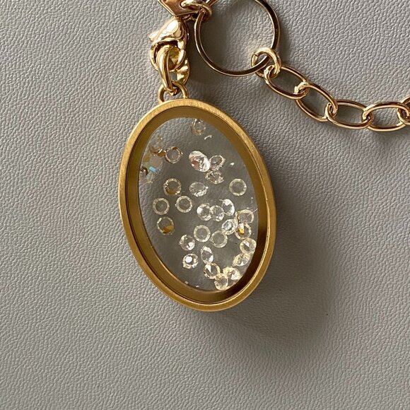 Origami Owl Gold Toggle Chain Oval Necklace Pendant - Picture 3 of 12